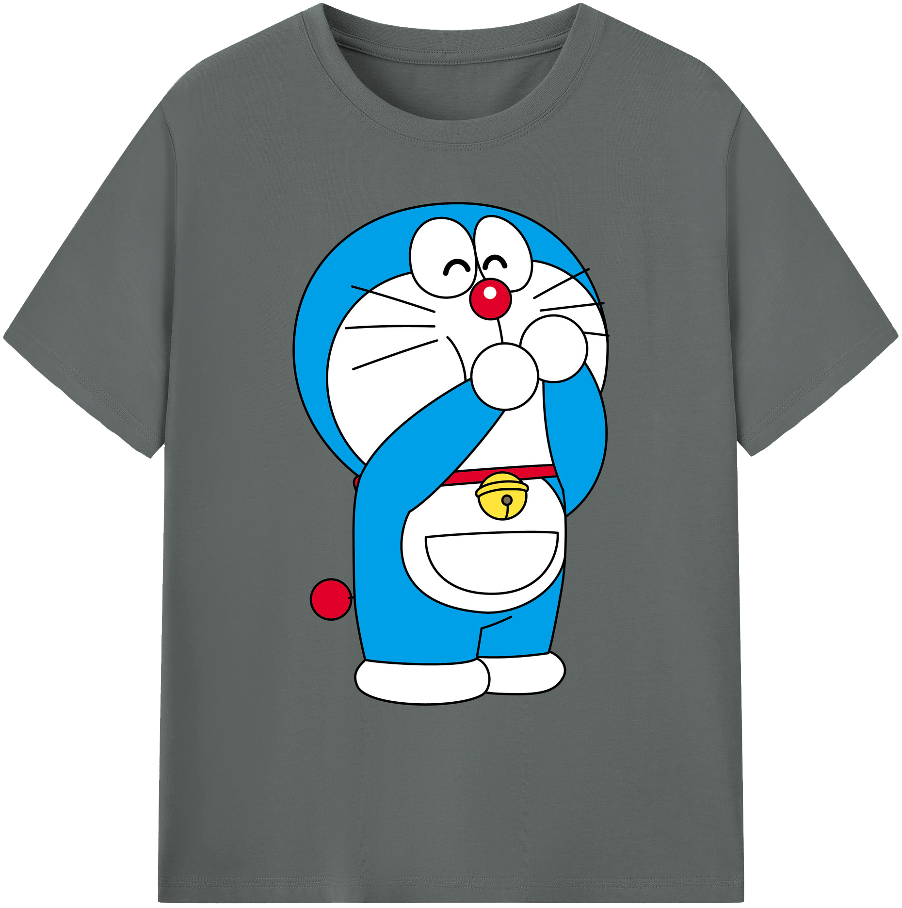 （画像用） ドラえもん Doraemon 綿100％ メンズ半袖Tシャツ｜肌触りやわらか＆通気性